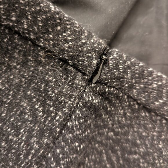 Wool Blend Banana Republic Dark Brown Tweed Mini Skirt Fully Lined - Picture 6 of 9